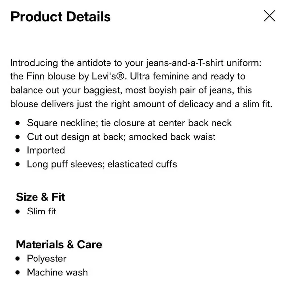 LEVI'S | Finn Floral Puff-Sleeve Blouse - Picture 7 of 8